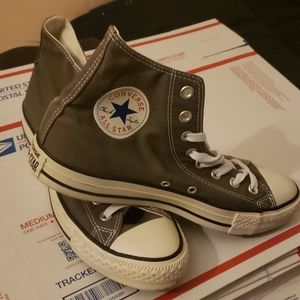 Unisex gray shift high top converse